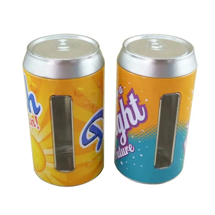 Beer Can Shaped Metal Tin Coin Bank Gift Box for Student